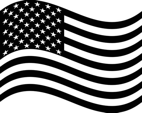 Black and white wavy USA flag vector . US national flag. American flag ...