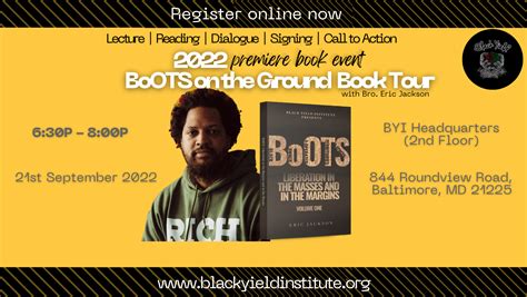 BoOTS: On The Ground Book Tour - Black Yield Institute