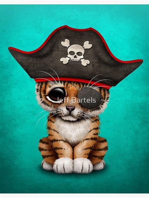 Cute Baby Tiger Cub Pirate Photographic Print For Sale By Jeffbartels