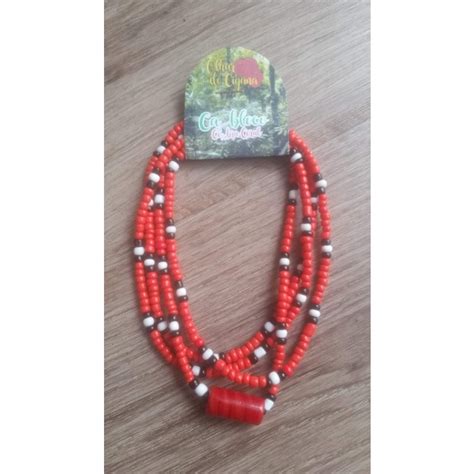 Guia Fio Colar Cristal Caboclo Cobra Coral Umbanda Candomblé Shopee