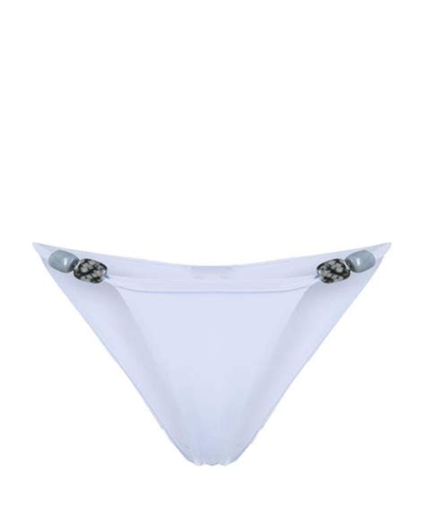 Christopher Esber Crystal Fracture Bikini Bottoms In White Lyst UK