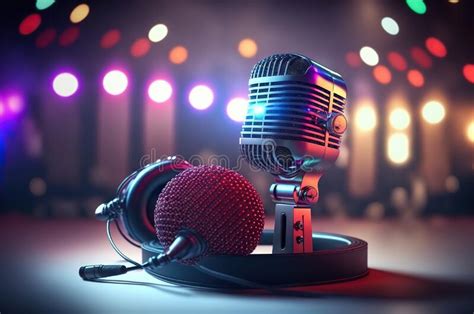 Illustration of the Stage Microphone Stock Illustration - Illustration ...