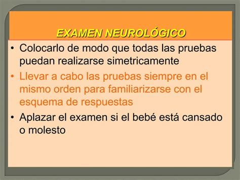 Examen Neurologico Del Recien Nacido Ppt