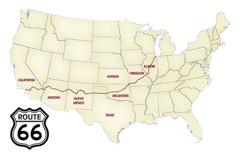 Mapa Ruta 66 Estados Unidos Actualizado Enero 2024