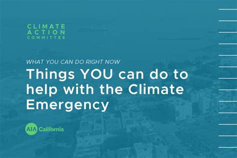 Things You Can Do To Help With The Climate Emergency Aia California