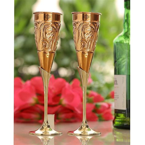 Buy INDIAN ART VILLA IndianArtVilla Copper Designer Champagne Wine