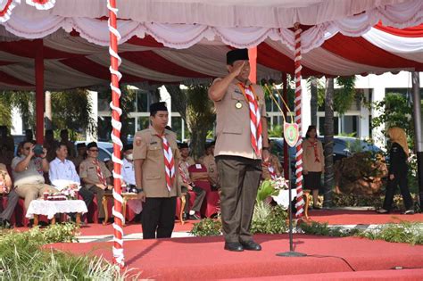 Wagub Edy Pratowo Pimpin Upacara Hari Pramuka Ke 62 Tingkat Provinsi