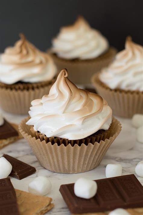 Gooey Chocolate S Mores Cupcakes Baking Mischief