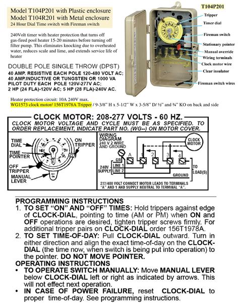 Intermatic 240v Timer Wiring Diagram - Wiring Diagram