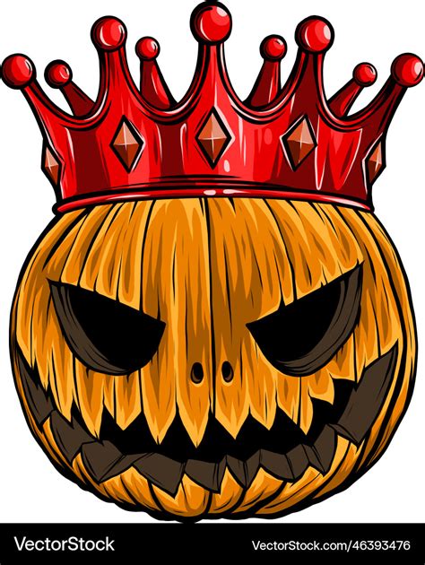 Happy halloween pumpkin king Royalty Free Vector Image