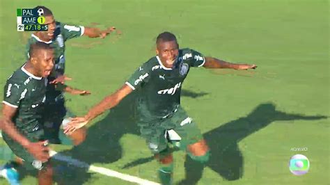 Vídeo Os gols de Palmeiras 2 x 1 América MG pela final da Copa São