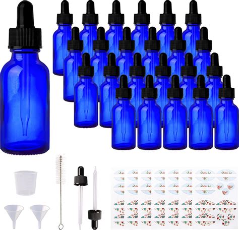 Super Z Outlet 1oz Glass Bottles With Glass Eye Dropper Dispenser For Essential Oils