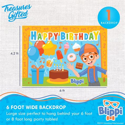 Buy Treasures Gifted Blippi Birthday Party Supplies Blippi Backdrop