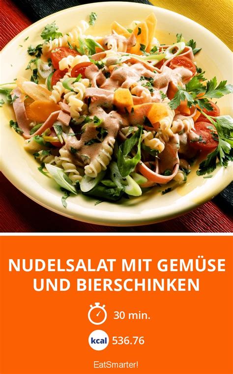 Nudelsalat Mit Gem Se Und Bierschinken Rezept Eat Smarter