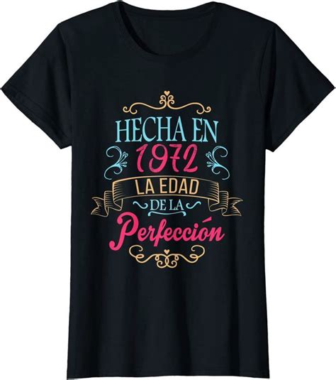 Camiseta Cumpleanos Mujer Hecha En 1972 50 Anos Camiseta 50 Anos