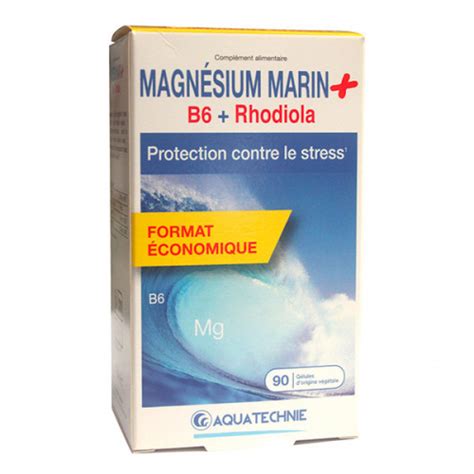 BIOTECHNIE Magnésium Marin B6 Rhodiola FORMAT ECO 90 Gélules