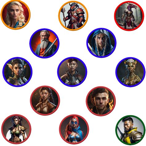 Dnd Character Token Pack Dnd Game Tokens Online Dnd Tokens Dnd Token