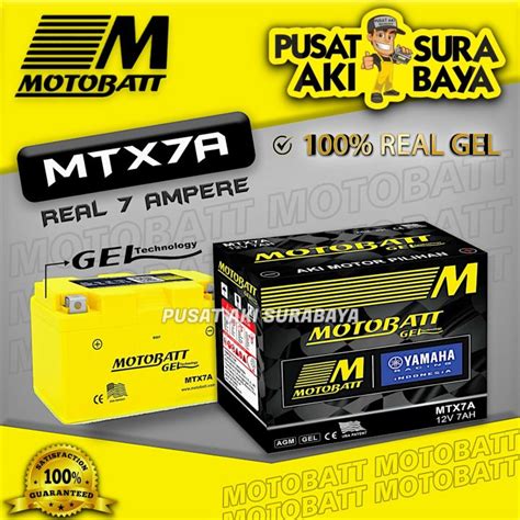 Official Motobatt Gel Mtx A Ah Original Aki Motor Kawasaki Ninja