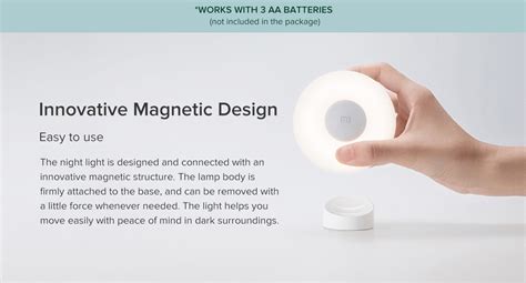 Mi Motion Activated Night Light 2 A Battery Operated Tiltable