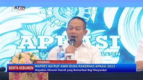 Bupati Kebumen Hadiri Rakernas APKASI 2023 YouTube