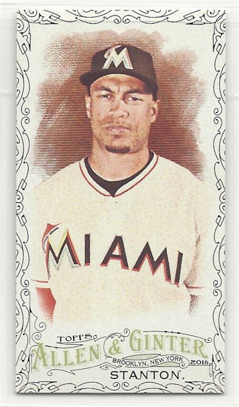 2016 Topps Allen Ginter Mini Black Border 262 Giancarlo Stanton