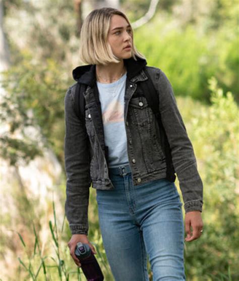 La Brea S02E14 Zyra Gorecki Izzy Trucker Gray Denim Jacket