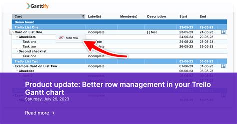 Product update: Better row management in your Trello Gantt chart ...