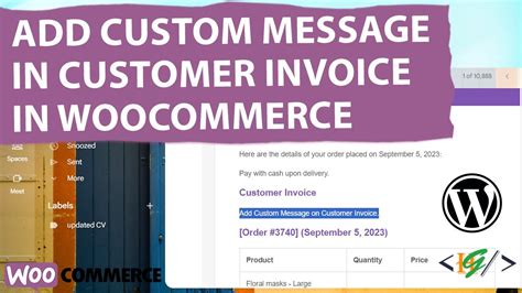 How To Add Custom Message In Customer Order Invoice Email Using Custom