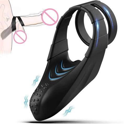 Vibrating Penis Vibrator Massager Ring For Men Male Masturbator Scrotum