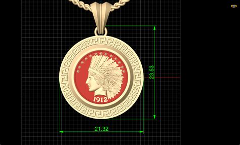 STL file 10 Dollar coin pendant 💵・3D printable model to download・Cults