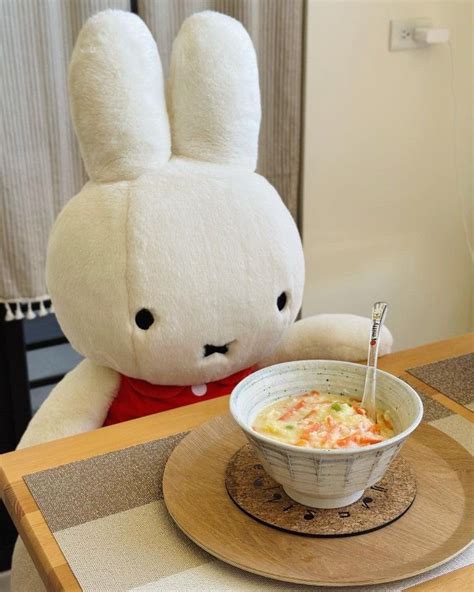 Softness Daily On Twitter Miffy Enjoying Some Lunch