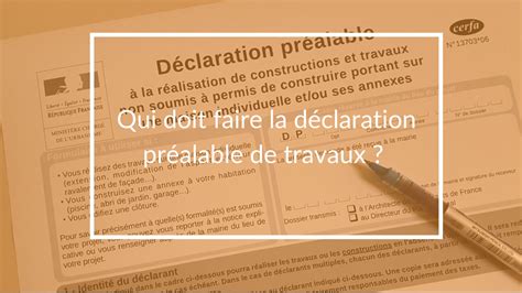 Tout Savoir Sur La D Claration Pr Alable Cerfa Changements