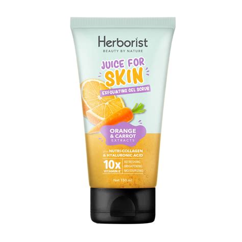 Jual Herborist Juice For Skin Exfoliating Gel Scrub Orange Carrot