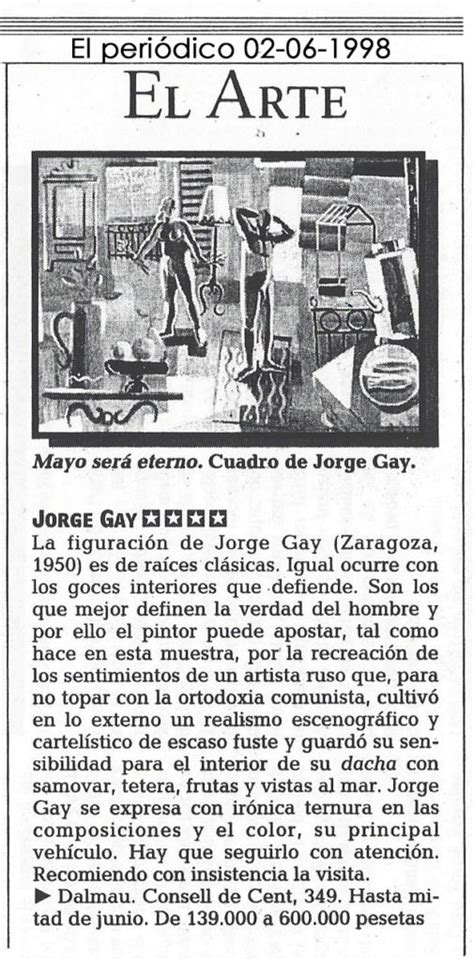 Jorge Gay In Barcelona Art Gallery In Barcelona Sala Dalmau