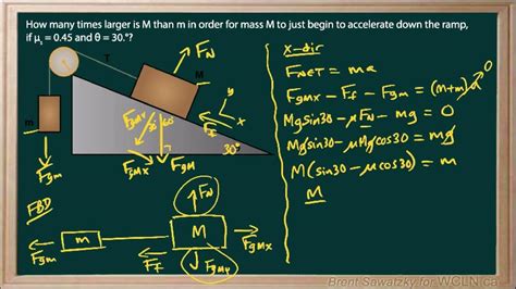 Wcln Physics Ramppulley Practice Example Youtube