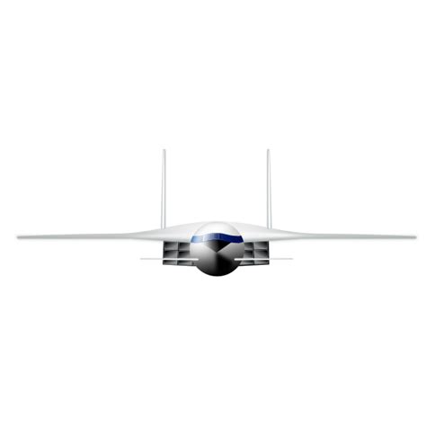 Front View Of Supersonic Aircraft Vector Drawing Free Svg