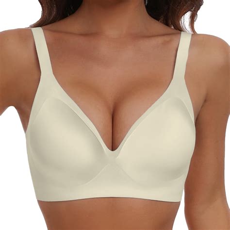 Honeylove Bra Clearance Womens Casual Gathering Without Traces Thin