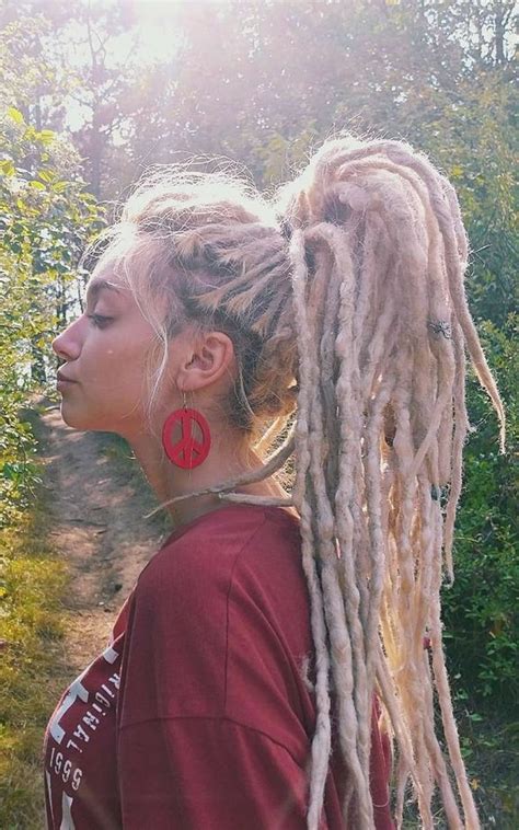 Pin By Alena Miller On Locs Blonde Dreads Dreadlock Hairstyles Hippie Hair