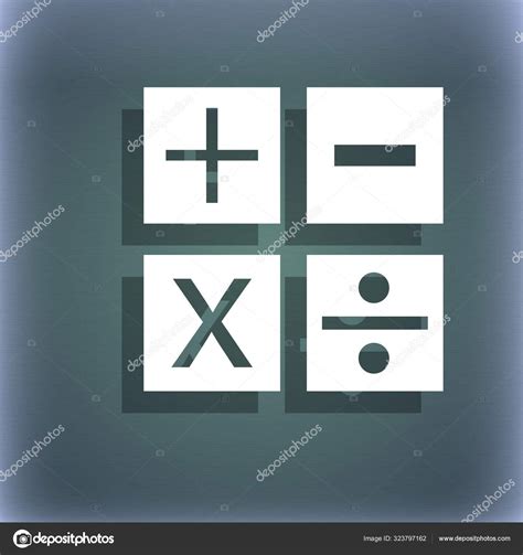 Multiplication Division Icon Math Symbol Mathematics Blue Green ...