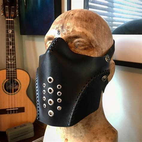 Leather breather mask PDF pattern Template - Digital Leather Pattern - Skull half mask