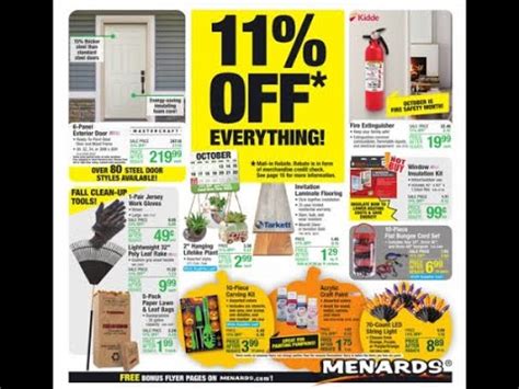 Menards 11% OFF Everything! Flyer Ad Mail-In After Rebate, Deals Sale ...