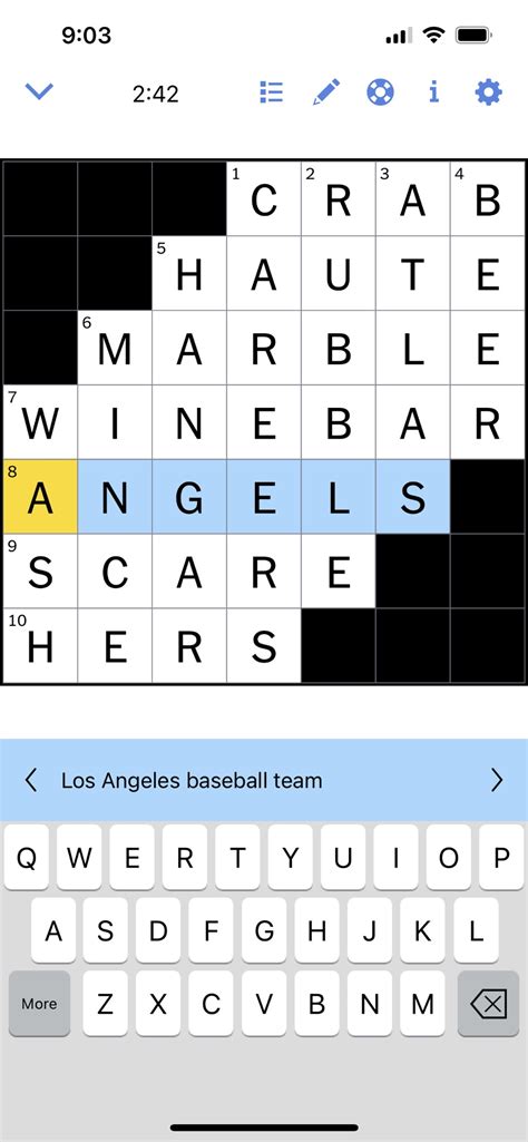 Did the NYT mini crossword puzzle this morning and was quite frankly ...