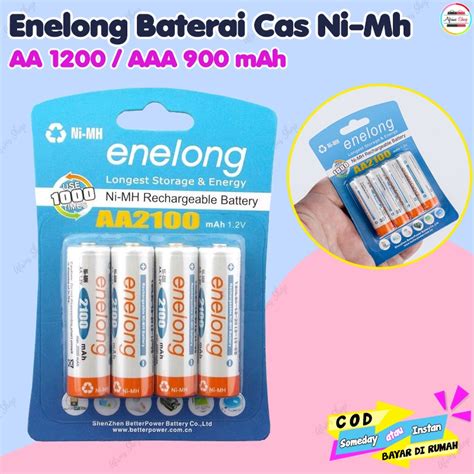 Jual Enelong Baterai Ni Mh Aaa Aa Batre Cas Nimh Pcs Shopee Indonesia