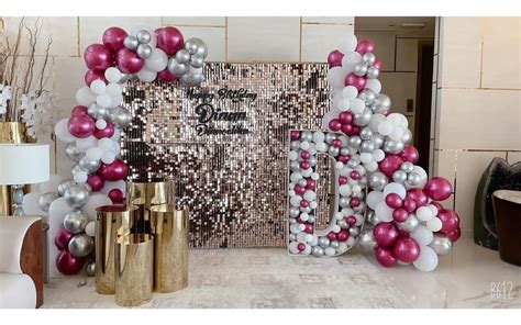 Shimmery Birthday Backdrop Rentals At Aed Hafla Uae