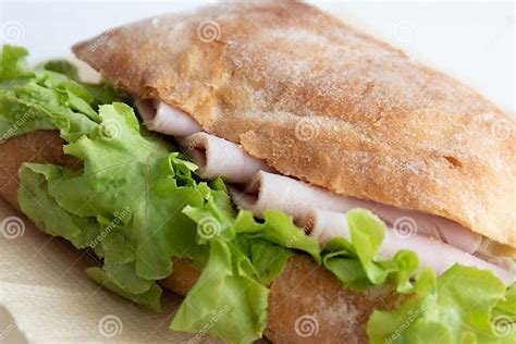 Ham And Cheese Ciabatta Bread Stock Image Image Of Breakfast Brunch