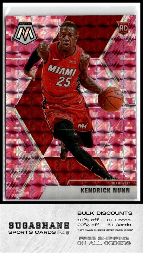 Mosaic Kendrick Nunn Pink Camo Miami Heat Rc Basketball Card