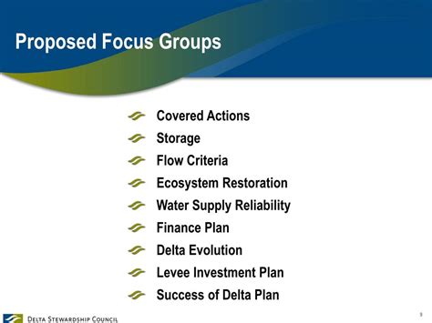 Ppt Status Of The Delta Stewardship Council Powerpoint Presentation