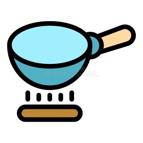 Wok Frying Pan Icon Color Outline Vector Stock Vector Illustration Of