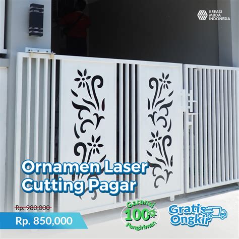 Jual Laser Cutting Pagar Pintu Fasad Partisi Plat Ornamen Besi Grosir