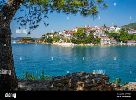 View Of Belvedere Skiathos Old Port And Skiathos Town Skiathos Island